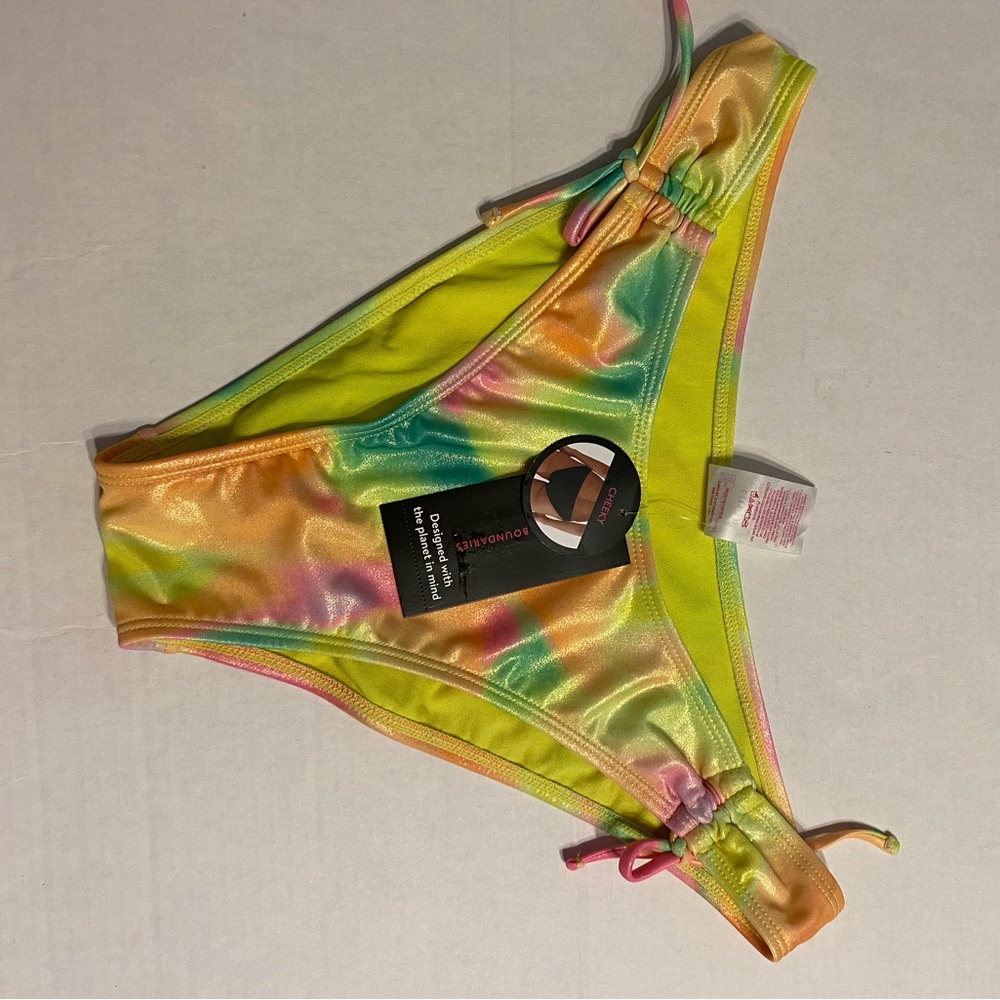 No Boundaries Yellow and Green Bikini Set Vibrant Swimwear - Picture 2 of 7